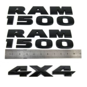 Emblem Set for 2015–2018 RAM 1500 3D Raised Letter Side Badge Replacement