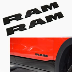 Front Door 3D Letter Emblems for 2019–2026 RAM 1500 2500 3500 Trucks