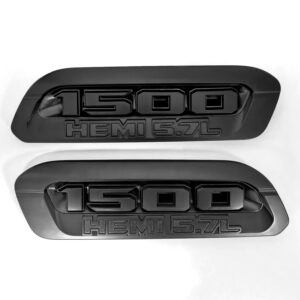 Hood Emblem Set Left Right for 2019–2024 RAM 1500 Heavy Duty Hemi 5.7