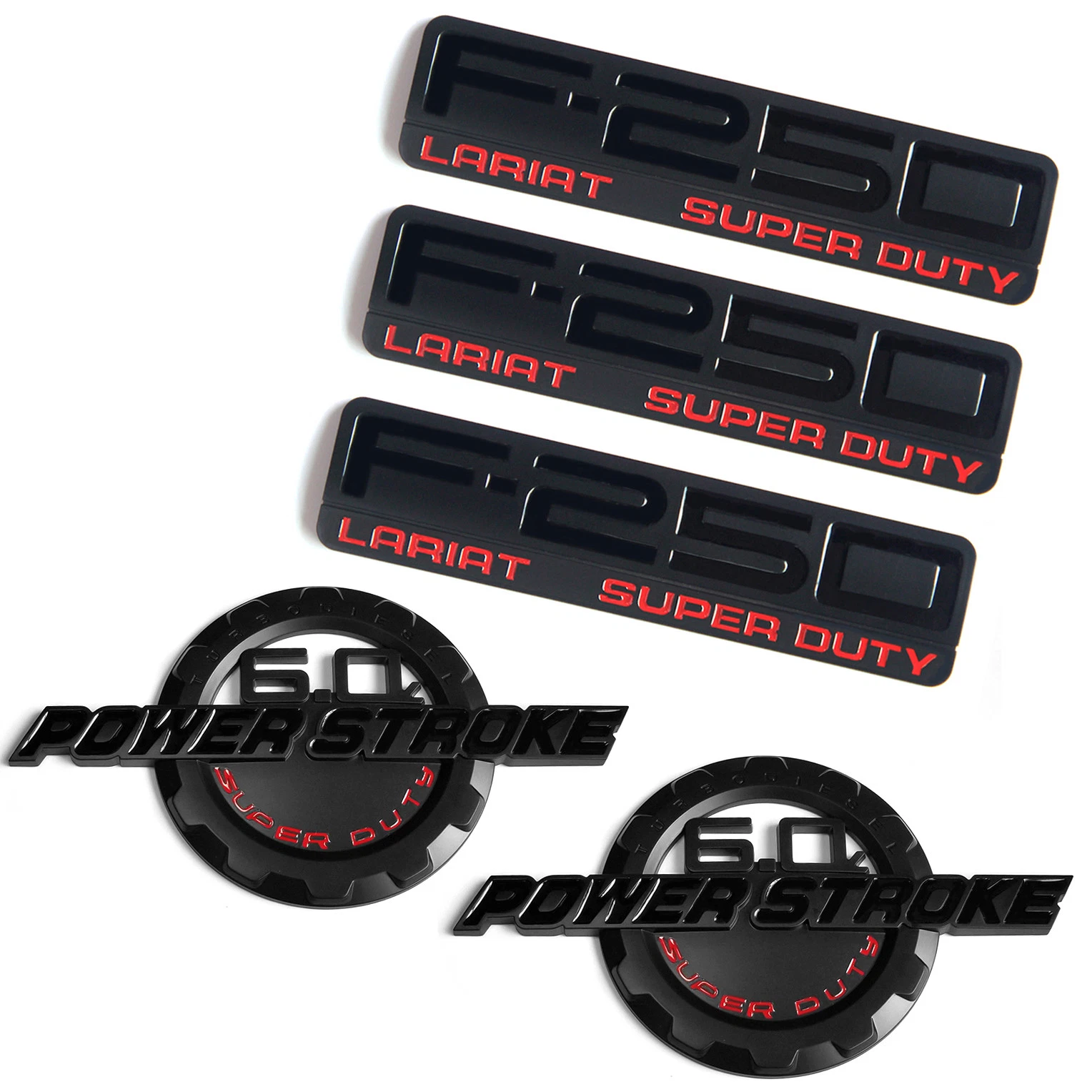 Aftermarket Badges for 2003-2007 6.0L Power Stroke F-250 Lariat Super Duty