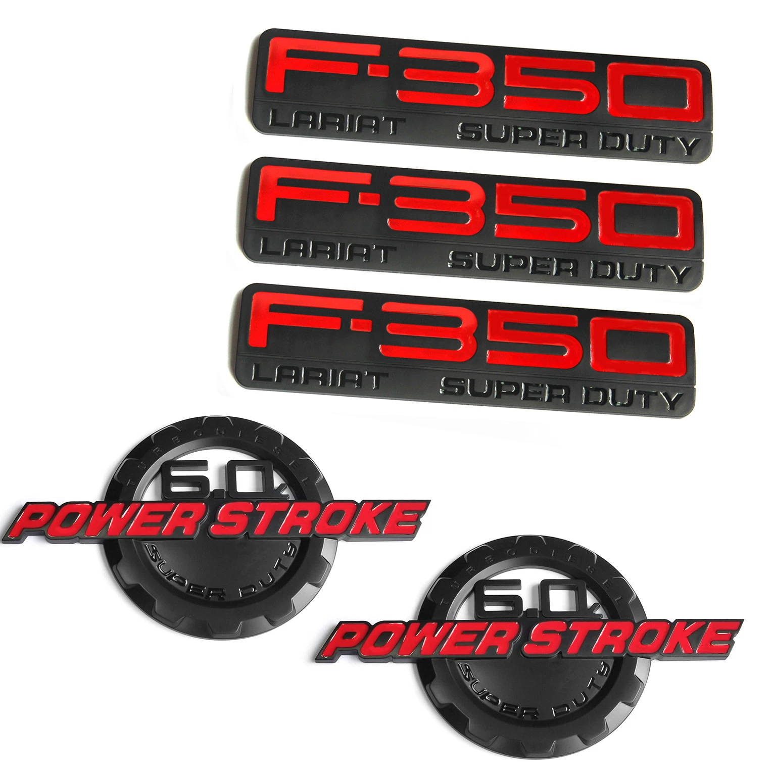 Aftermarket Badges for 2003-2007 6.0L Power Stroke F-350 Lariat Super Duty