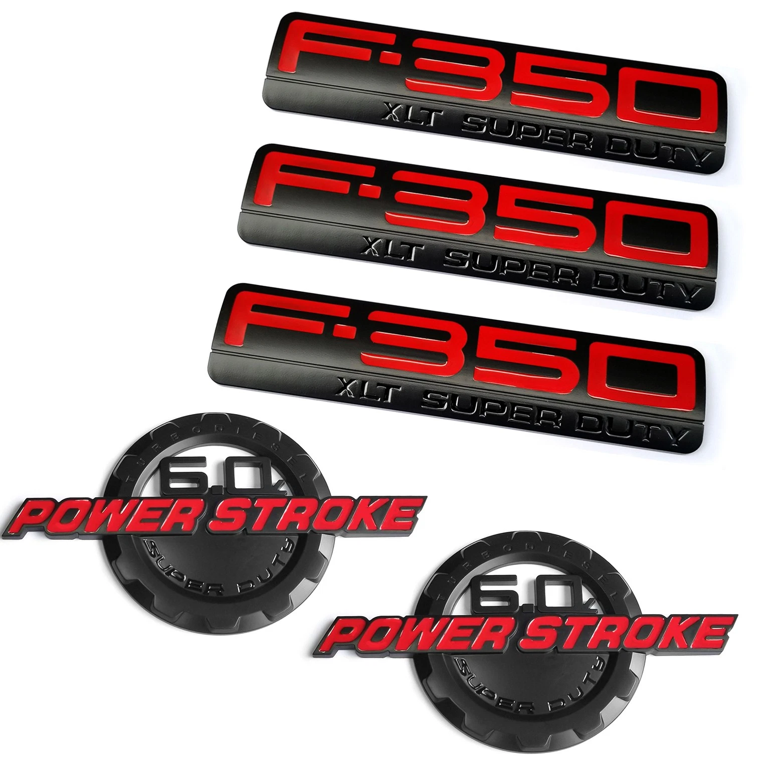 Aftermarket Badges for 2003-2007 6.0L Power Stroke F-350 XLT Super Duty
