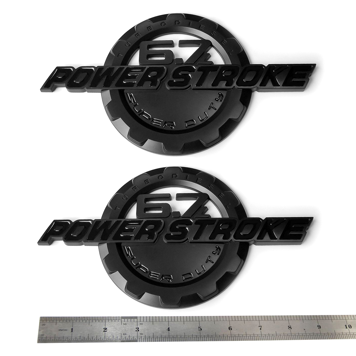 2-Pack Emblem Badge Set for 2011-2016 F250 F350 Super Duty 6.7L Powerstroke