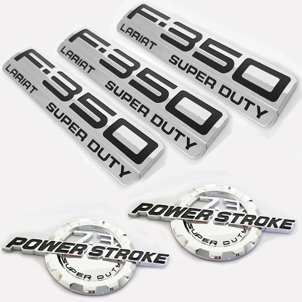 Emblem Badge Set for 1999–2003 F-350 Super Duty Lariat 7.3L Power Stroke - Image 4