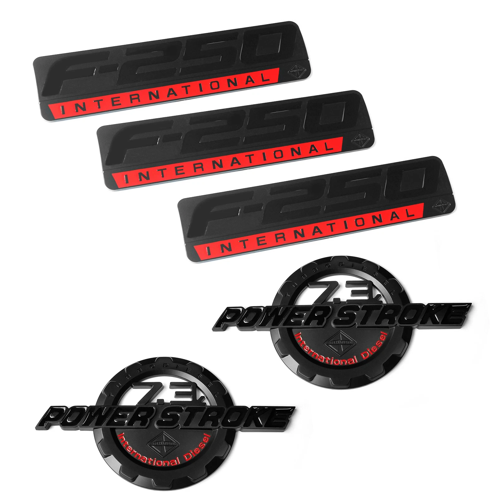 5 Emblem Badge Set for 1999–2003 F-250 7.3L Power Stroke International - Image 4
