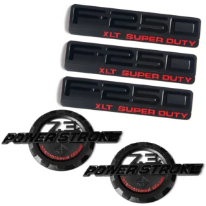 5PCS 3D Emblem Set for 1999–2003 F-250 Super Duty XLT 7.3L Power Stroke