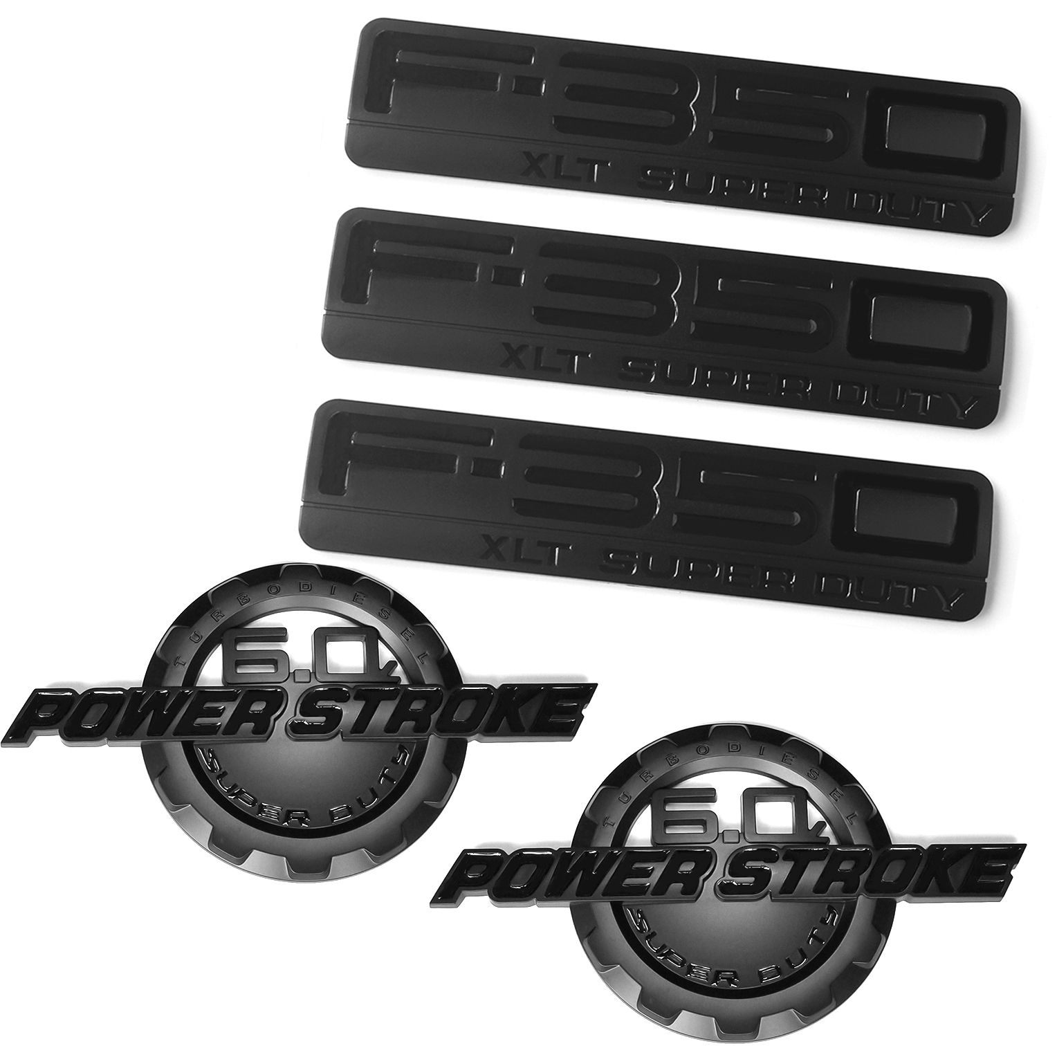 5-Pack Emblem Set for 2003-2007 6.0L Power Stroke F-350 XLT Super Duty