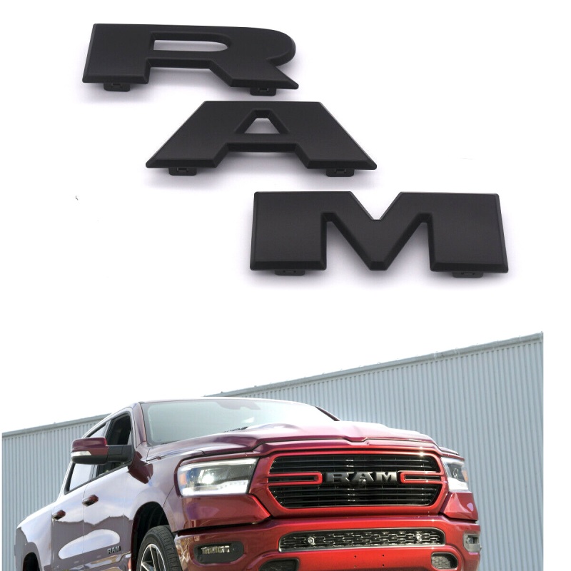 Grille Front Emblem for 2019–2024 RAM 1500 Badge Raised 3D 68298470AA