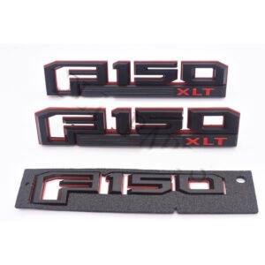 Fender & Tailgate Emblem Badge Set for 2015–2020 Ford XLT Replacement