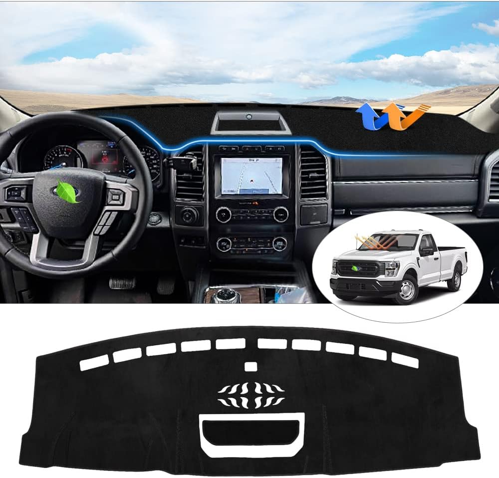 Dashboard Cover for Ford F-150 2021-2026 Anti-Slip Silicone Dash Mat