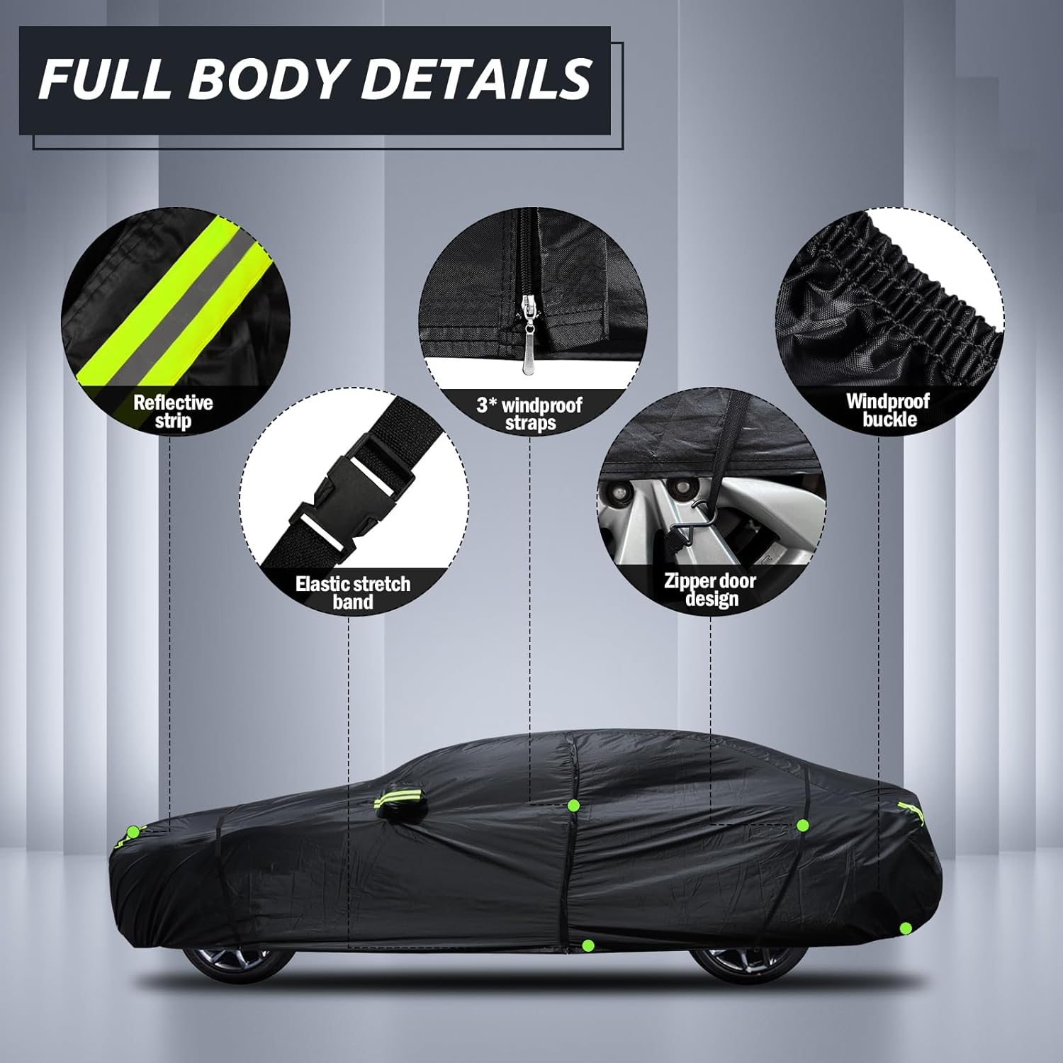 Car Cover Waterproof UV Resistant 6-Layer Custom Fit 2008-2025 Dodge Challenger - Image 4