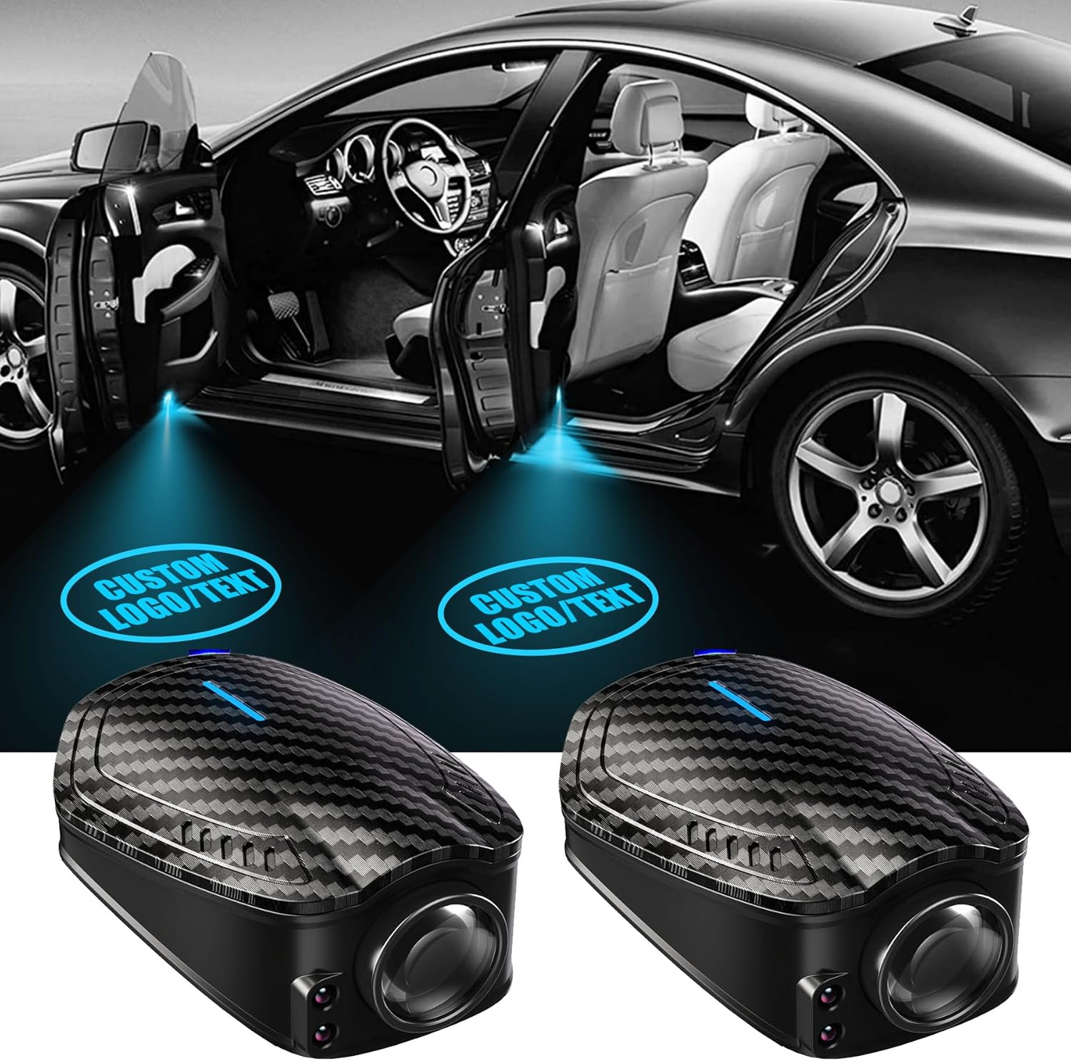 Rechargeable Car Door Logo Lights Projector Custom Image Welcome Light