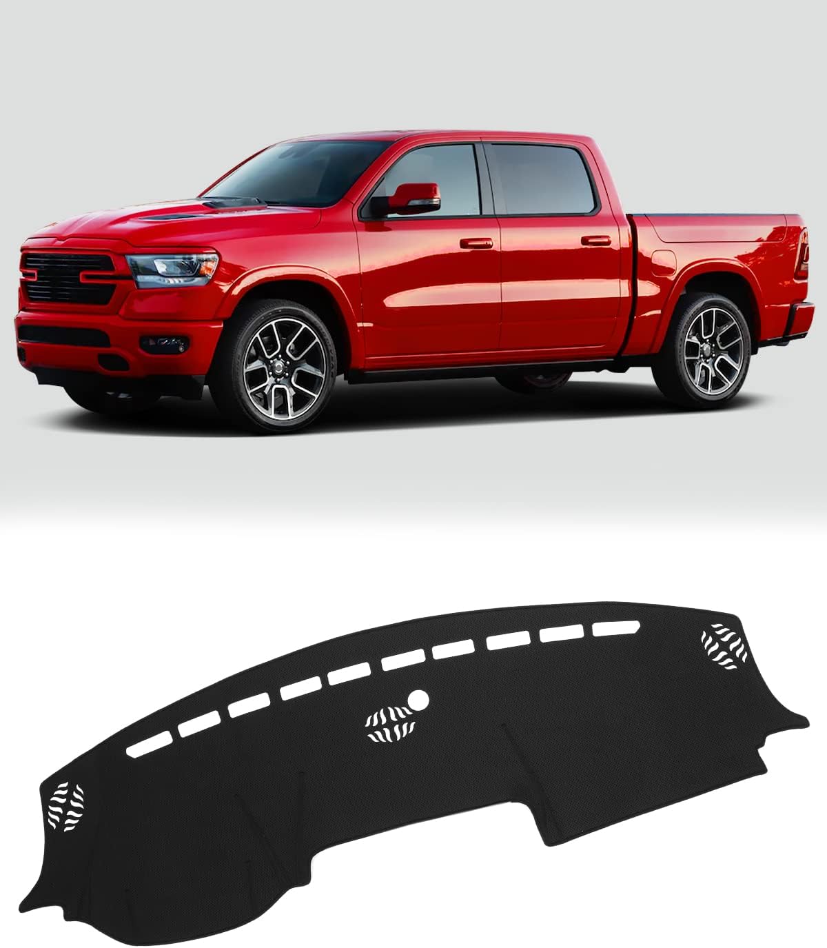 Dash Cover for Dodge Ram 1500-3500 2010-2018 Mesh No Glare UV Protector