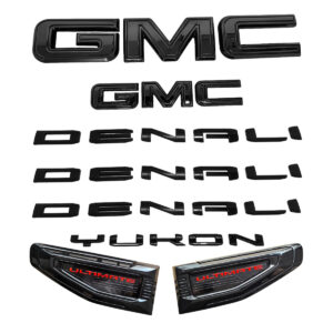 8PCS Emblem Kit for 2021–2026 GMC Yukon Denali & Denali Ultimate