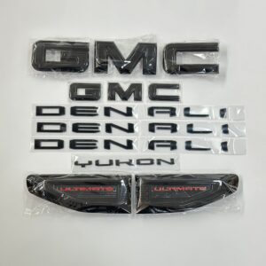 8PCS Emblem Kit for 2021–2026 GMC Yukon Yukon Denali & Denali Ultimate