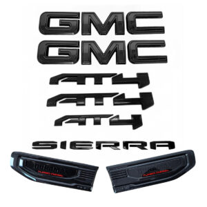 8PCS Emblem Kit for 2019-2026 GMC Sierra AT4 Grille Tailgate Fender Vent