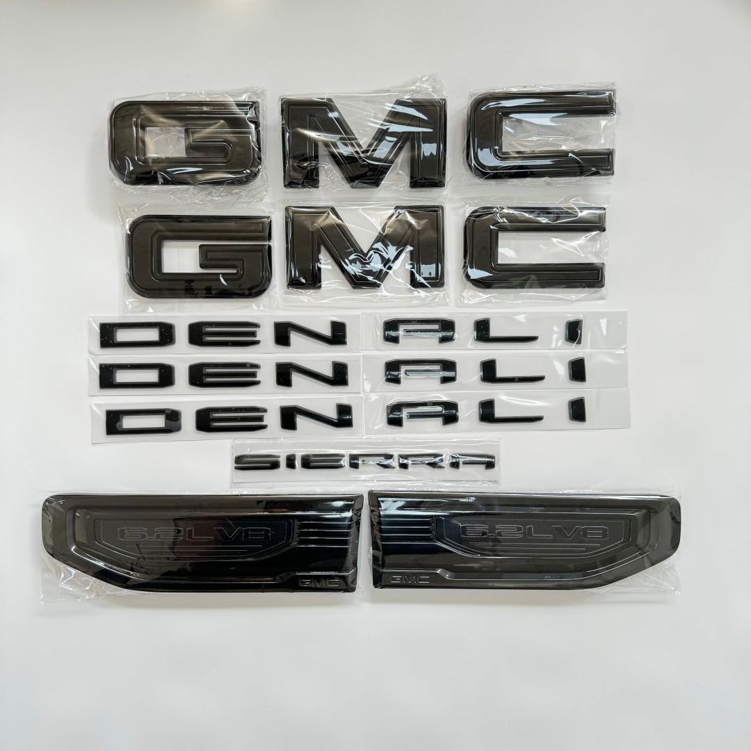 8PCS Emblem Kit for 2019-2026 GMC Sierra Denali & Denali Ultimate