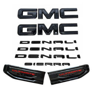 8PCS Emblem Kit for 2019-2026 GMC Sierra 1500 Denali & Denali Ultimate
